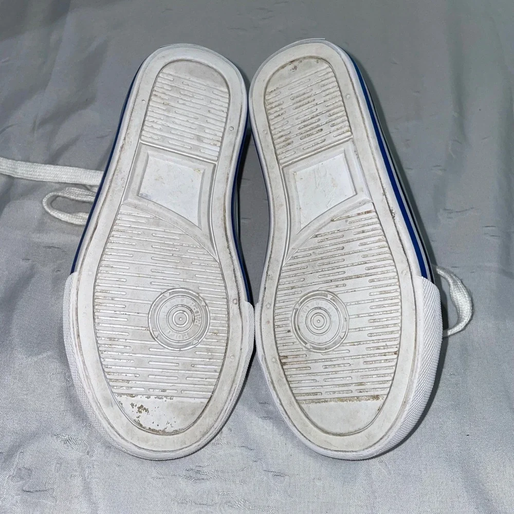 Polo Ralph Lauren Kids Fantor Big Logo White Navy Blue Sneakers Size 11 RFS11309